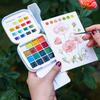 Languo Watercolor Palette Set 16 Colors Mini Portable Solid Watercolor Pigment Set Travel Paint Palette For Painting Writing