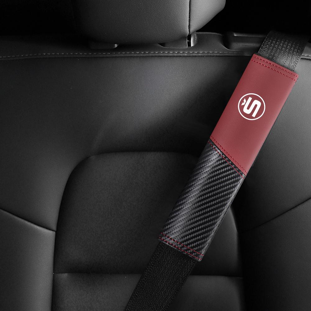 BAUL3 1/2pcs Car Safety Shoulder Strap Cover Adjustable Seat Belt Pad For Skoda Octavia Rapid Fabia Superb Kodiaq Scala Karop Kamiq S