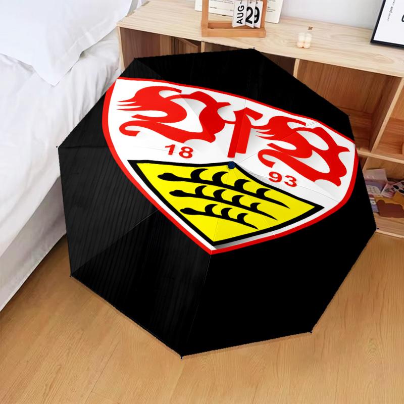 1PC Vfb Fc Crest Printed Umbrella Folding Umbrella, Automatic Umbrella 8-Frame for Travel, Camping Fan Gifts Christmas Gifts
