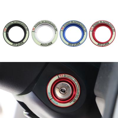 Luminous Car Ignition Key Switch Ring Cover Hole Circle Sticker for Ford Focus 2 3 4 MK2 MK3 MK4 Kuga Escape Everest Accessories