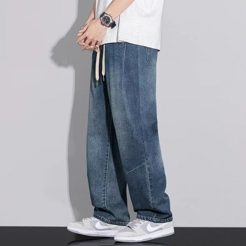 

JYL Men s Straight Jeans American Blue Summer Thin New Loose Casual Denim Pants 3XL бездна