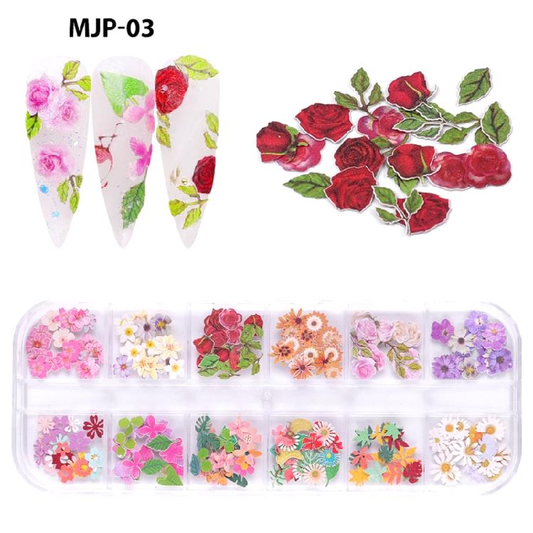 Celebrate Christmas Halloween Nail Sequins Wood Pulp Nail Art Flower for Butterf