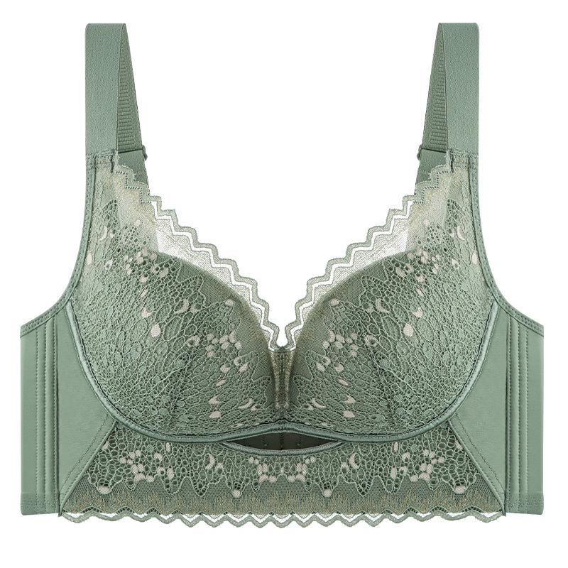 Elegant Lace Push-Up Bra: Medium-Thick, Wire-Free, Supportive for Small Busts