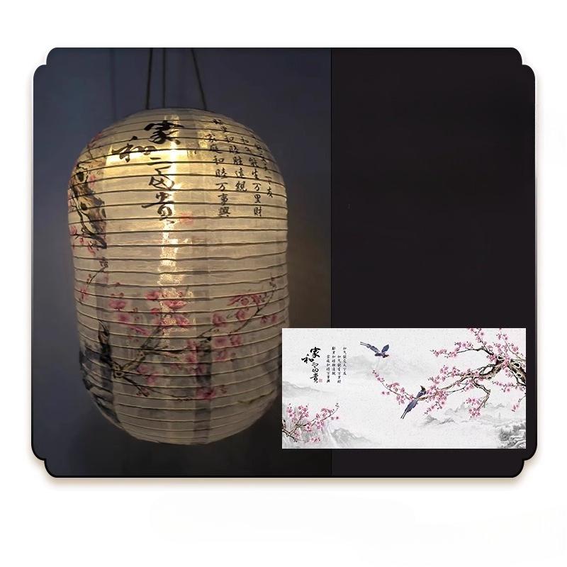 

Chinese Style Model Lantern Plug-in Solar Waterproof and Sun-proof Courtyard Ancient-style Outdoor Portable Balcony Chandelier No battery box