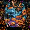 Men's Long Sleeve Hoodie with Sun Halloween Print Pullover