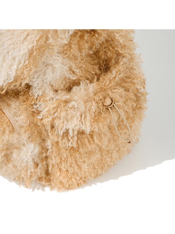 Kirsh Cherry Fur Mini Backpack [Brown]