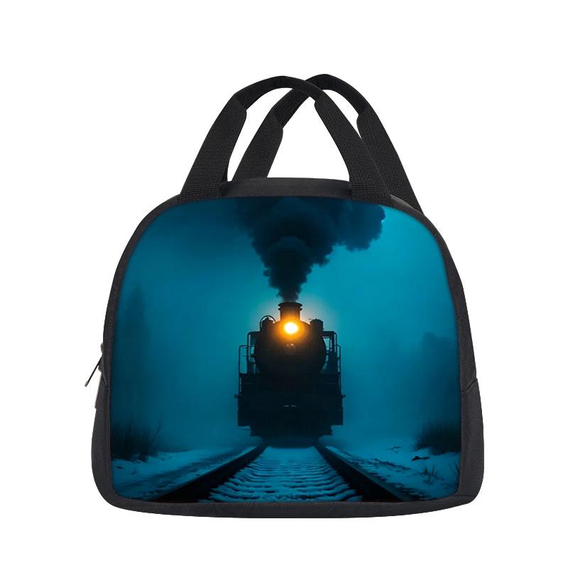 Train Lunch Bag with Insulation Large Capacity Lightweight Printing New Design the Best School Companion for Both Boys and Girls