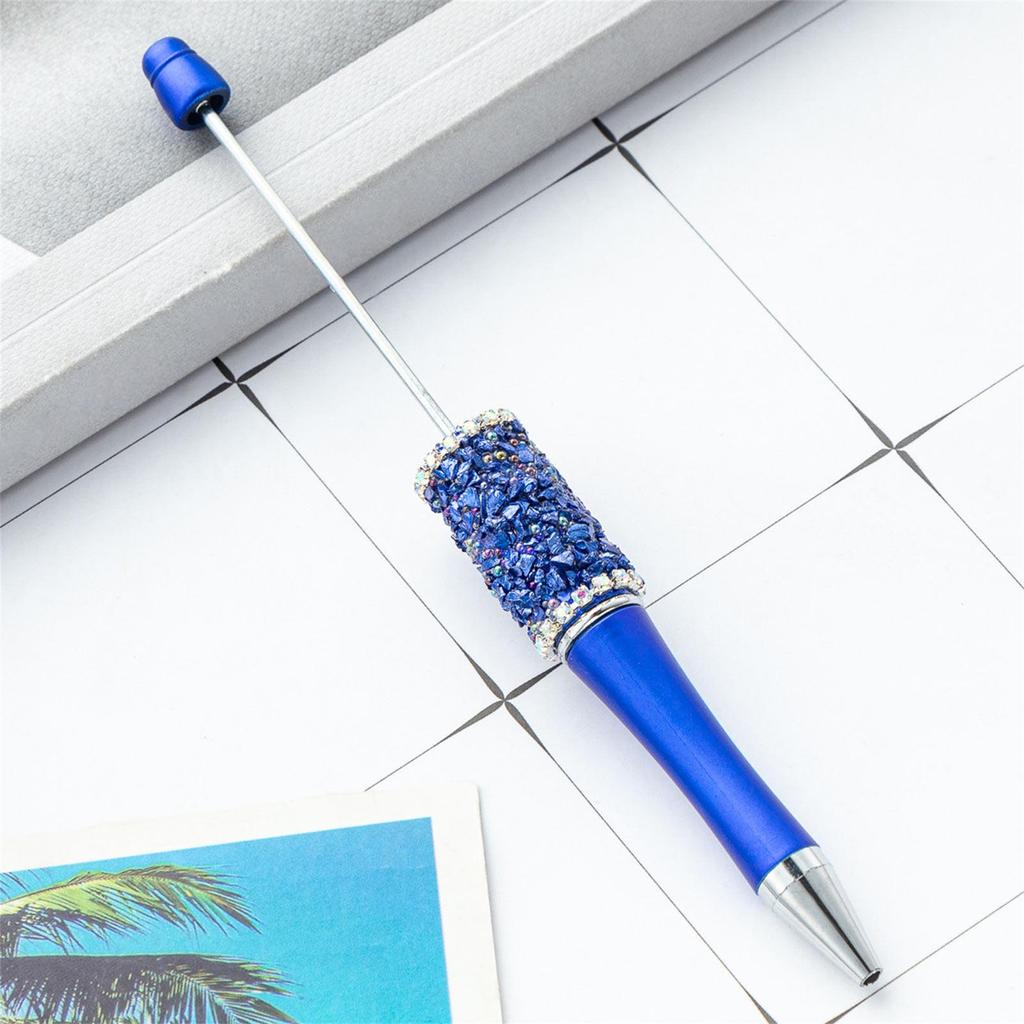 6Pcs Rhinestone Bead Ballpoint Pens Retractable Ballpoint Pen Write Smoothly Novelty Writing Pen for Student Game Reward