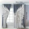 2pcs Angel Wings Print Curtains with Rod Pocket – for Living Room   Bedroom & Office Decor