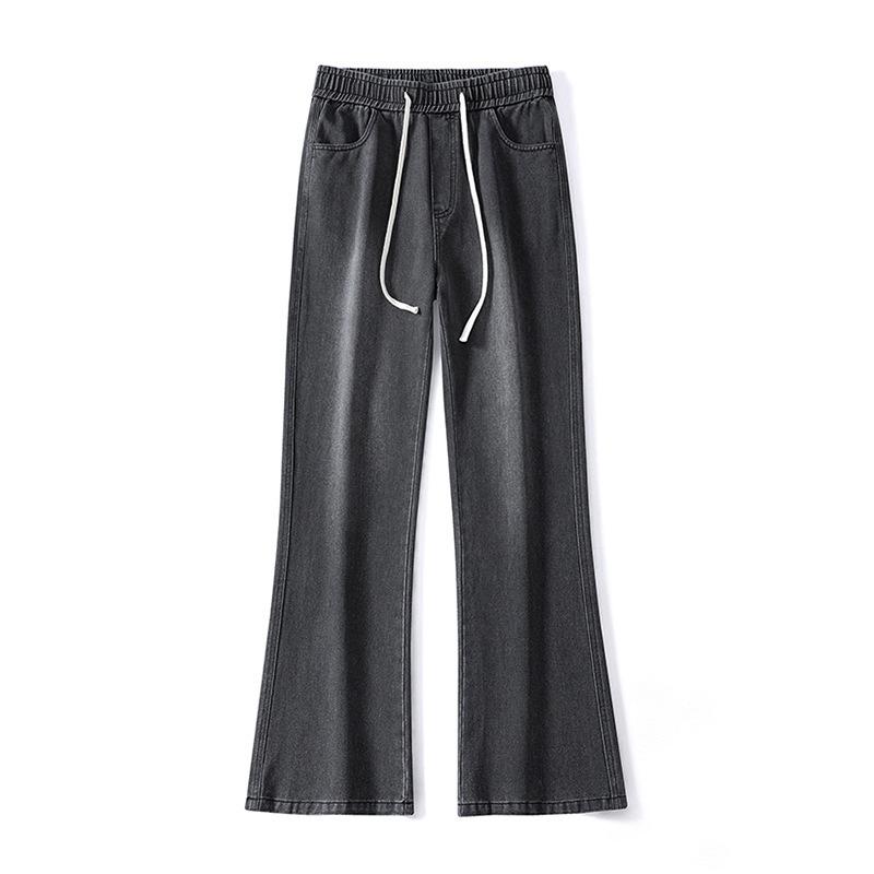 American Retro Jeans Men's Winter Plush Thickened Flared Trousers