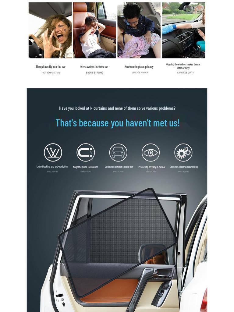 Sunshade & Privacy Magnetic Car Curtain for Zhiji LS9/LS7/LS6/L6