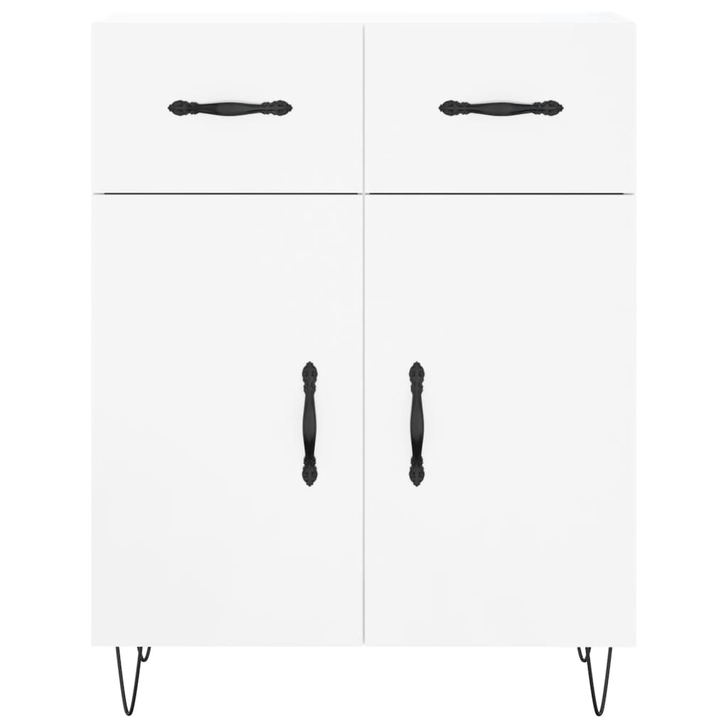 Sideboard High Gloss White 69.5 x 34 x 90 cm Particleboard