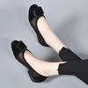 Soft Leather Mesh Single Shoes Summer Flat Bottom Soft Sole New Year Thin Sandals Low Heel Leather Shoes