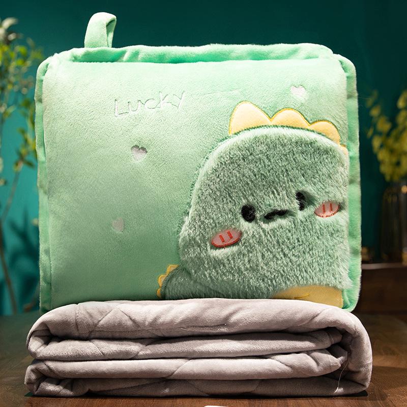 Foldable 2-in-1 Pillow Blanket: Thickened Office Nap, Sofa & Car Cushion