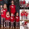 Soft Stylish And Christmas Family Pajamas Set Animal Print Red Outfit Winter