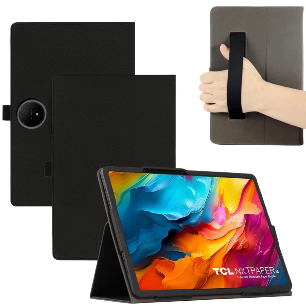 Funda Flip para Tableta TCL NXTPAPER 14 Funda de Folio con Soporte Plegable de Cuero PU con Correa de Mano para NxtPaper 14.3" 2024