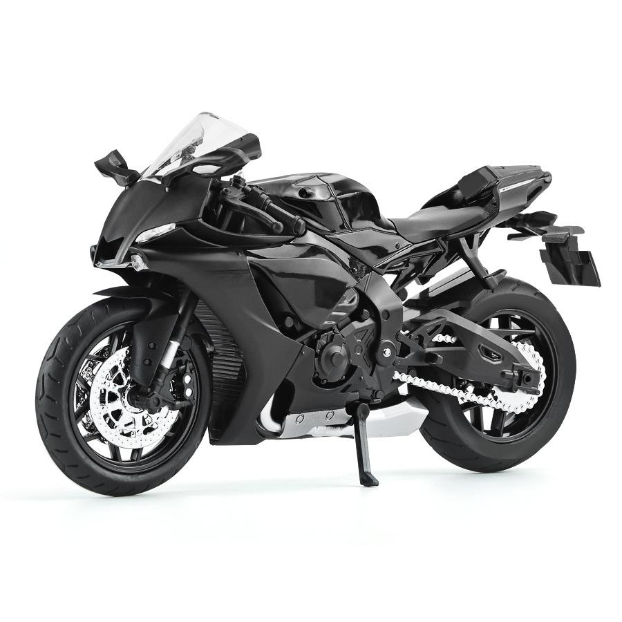 1/12 YAMAHA R1 Spielzeugmotorradmodell Legierung Diecast mit Sound Licht Gummireifen Maßstabsmodell Motorrad Spielzeug für Kinder Sammlung