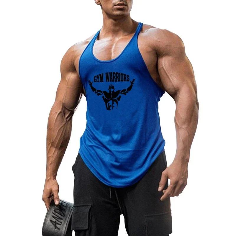 Muscleguys Running Vests Mens Bodybuilding Stringer Tank Tops Gym Clothing Cotton Sleeveless Shirt Summer Sports Singlets Workout Tanktop