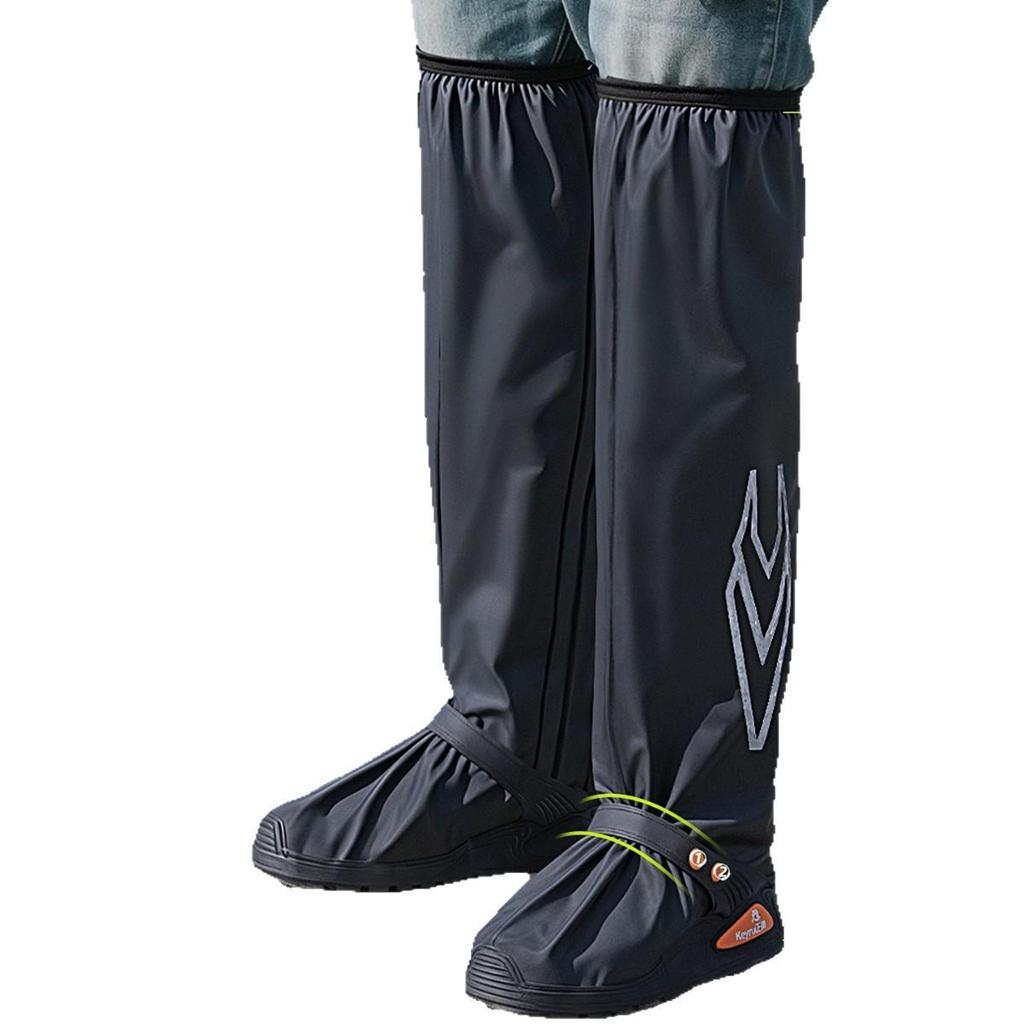 Copriscarpe da Pioggia Impermeabili Antiscivolo - Resistenti all'Usura, Protezione Sopra il Ginocchio per Uomo e Donna, Ideali per Ciclismo all'Aperto e Attività Marine.