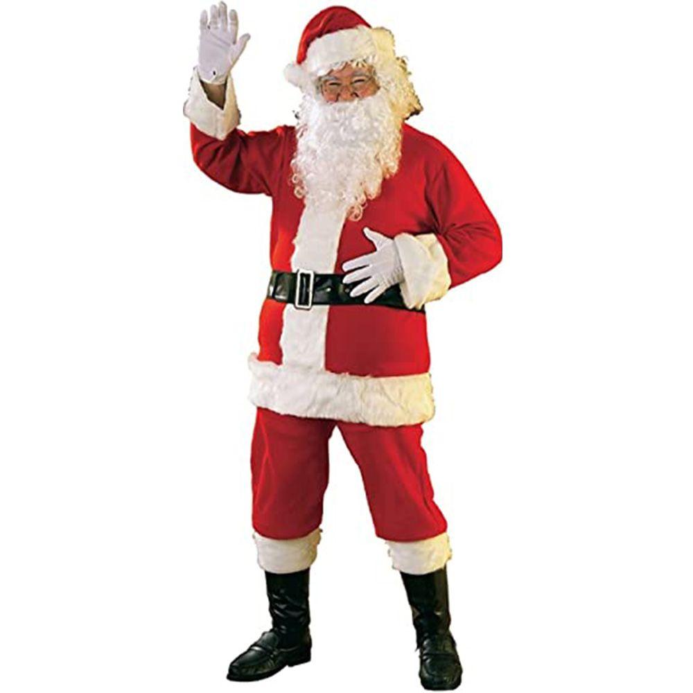 Funny Christmas Cosplay Props Festival Party False Beard Santa Mustaches Curly Wigs Santa Wig