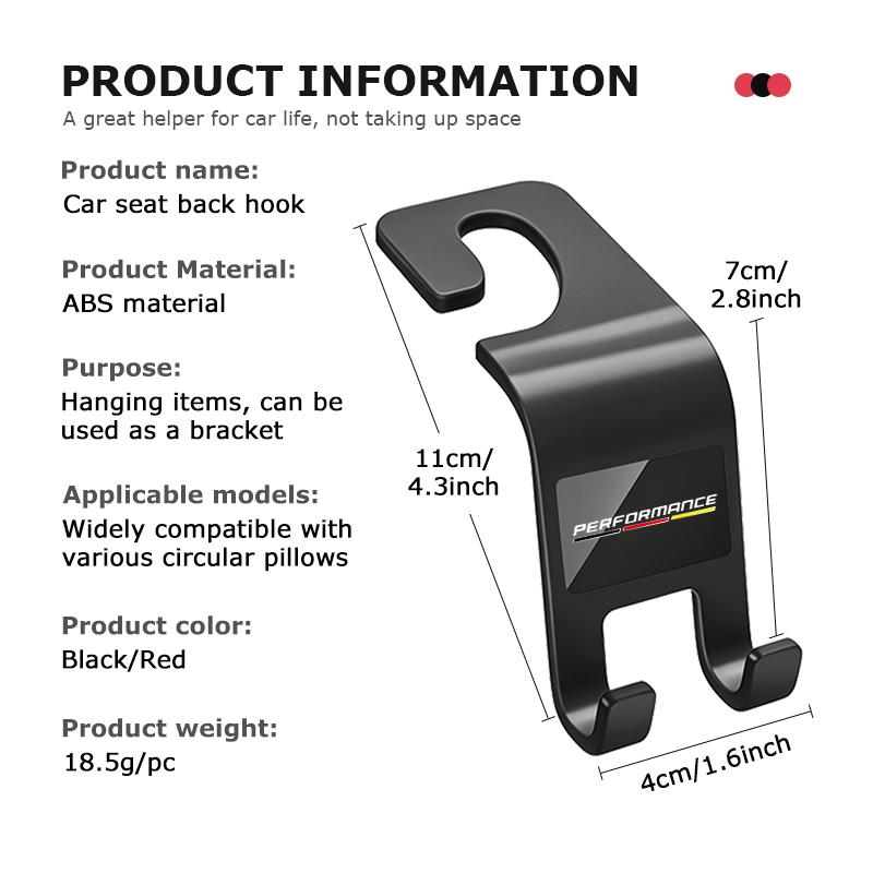 Car Seat Back Hook Headrest Hidden Organizer Hanging Storage Hanger For BMW M M2 M3 M4 M5 M6 E46 E90 E60 F30 E39 X1 X3 X4 X5 Rvbf26