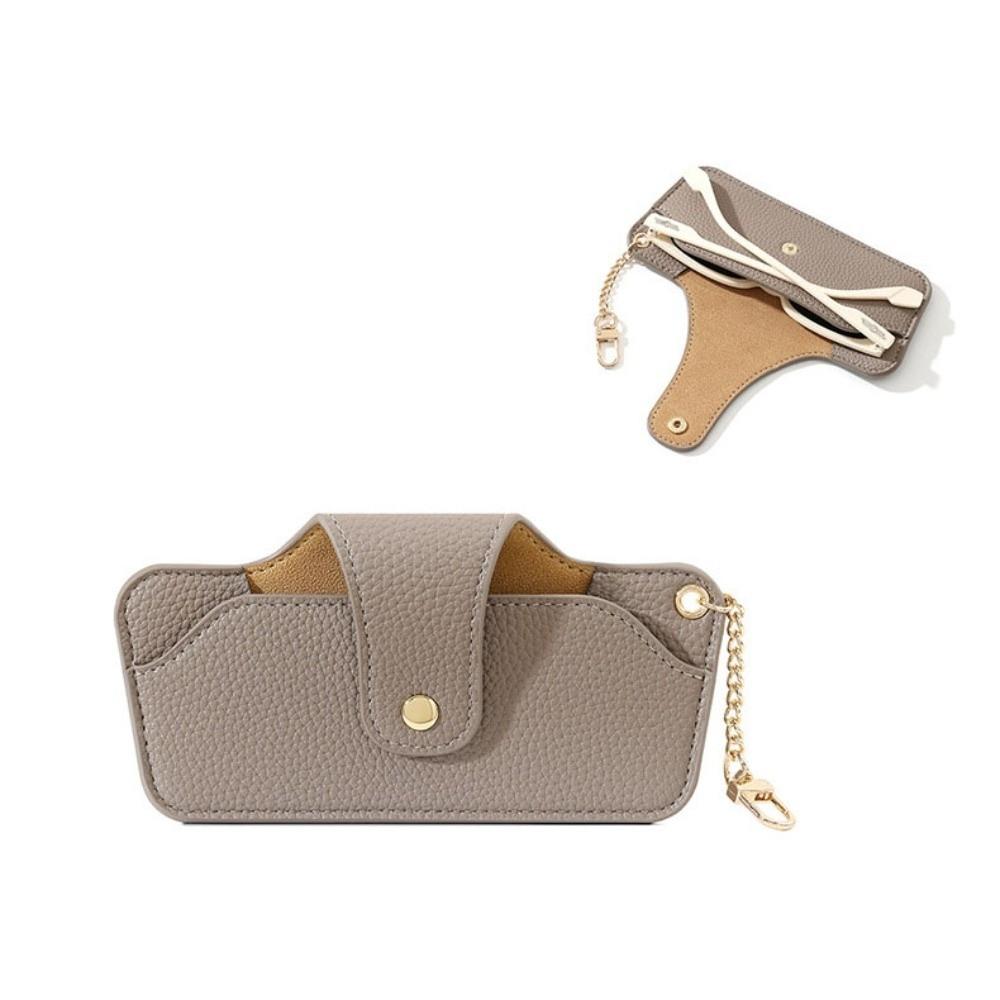 with Bag Pendant Leather Glasses Case PU Eyewear Protector Reading Glasses Storage Bag  Sun Glasses