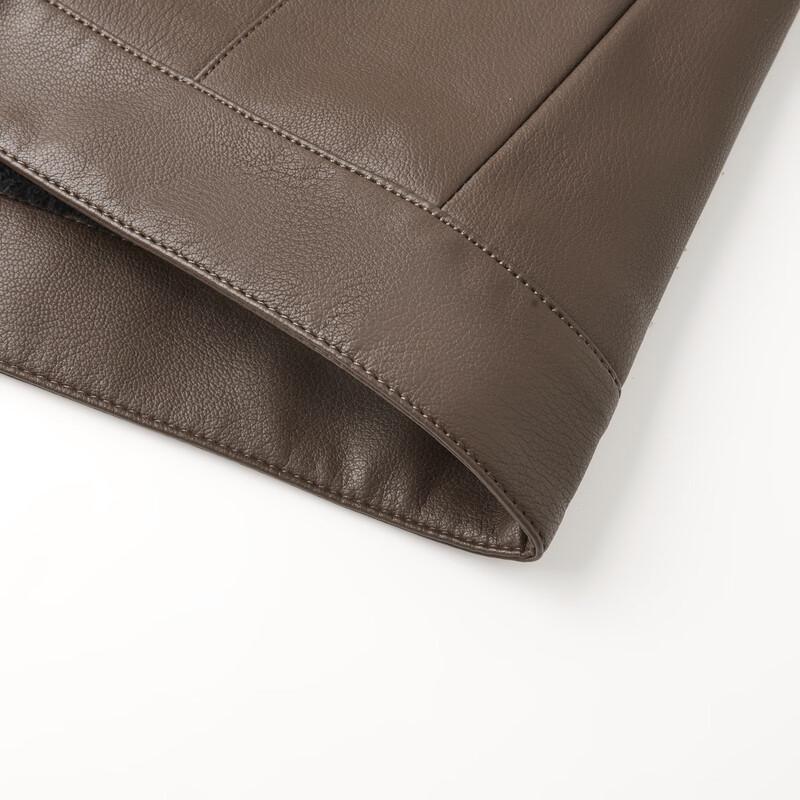 Shanshan Men's Warm PU Leather Business Casual Jacket