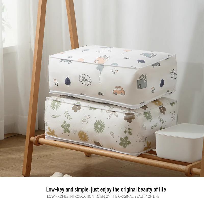 Large Capacity Zippered Storage Bag for Out-of-Season Quilts and Blankets