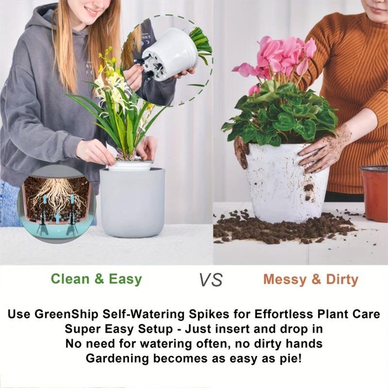 8/12Pcs Self-Watering Insert + Cotton Rope Set Automatic Watering Device for Plants