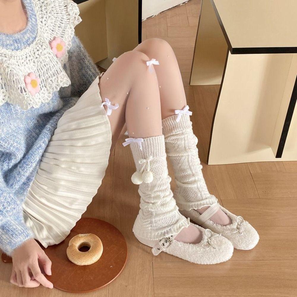 Warm Thermal Leg Warmer Knitted Winter Warm Socks Cozy Long Stockings For Women