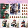 Christmas Cat Themed Acrylic Advent Calendar With Hanging Ornaments For Holiday Decor And Gift Giving