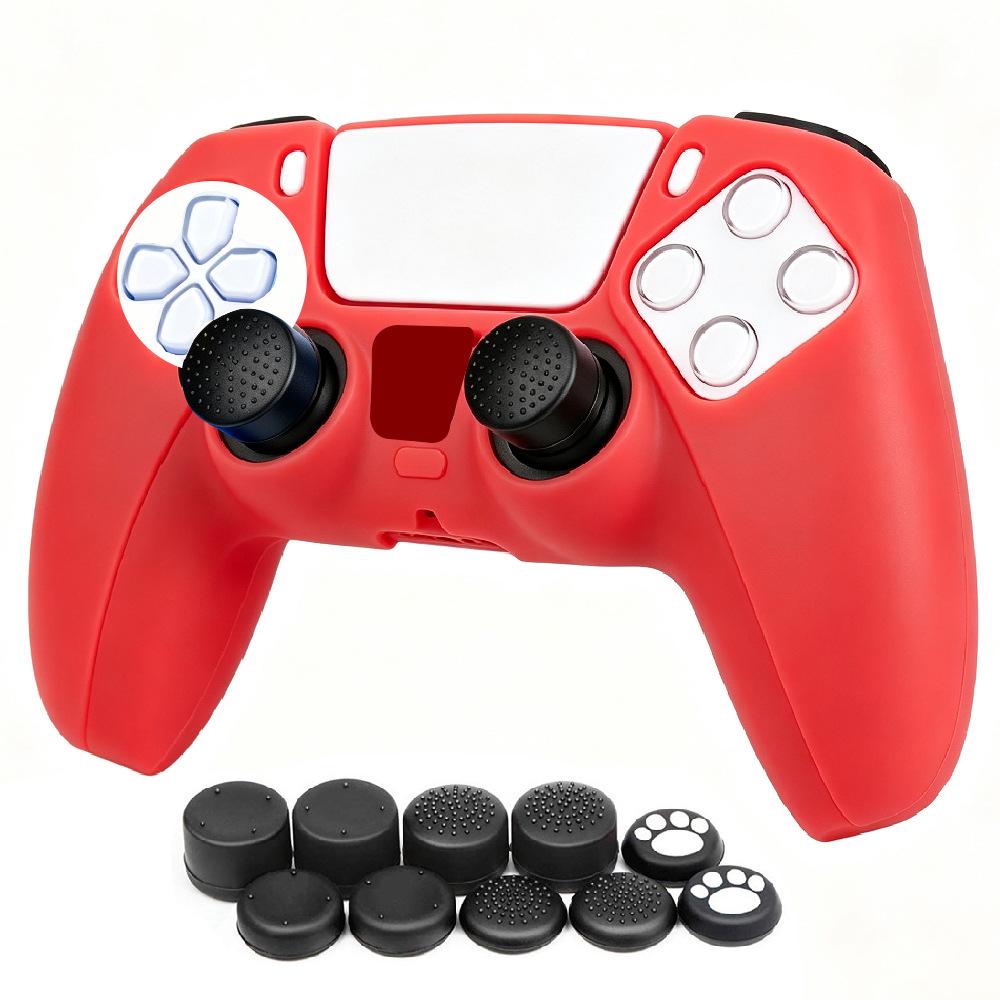 Housse en Silicone Antidérapante pour Manette PS5 avec Points d'Accroche – Accessoire de Jeu Protecteur.