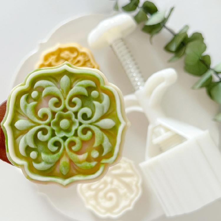 Unique 75g Festival Mooncakes Mould Hand Pressure Mooncakes Crafting Molds for Festival Treat and Unique Dessert