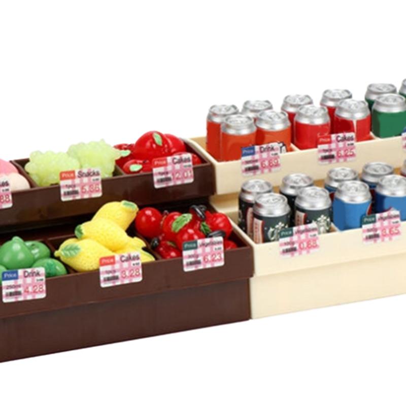 1 Set 1/12 Puppenhaus Miniatur Simulation Supermarkt Auslage Schrank Modell Dekoration Mini Brotständer Puppenzubehör Spielzeug