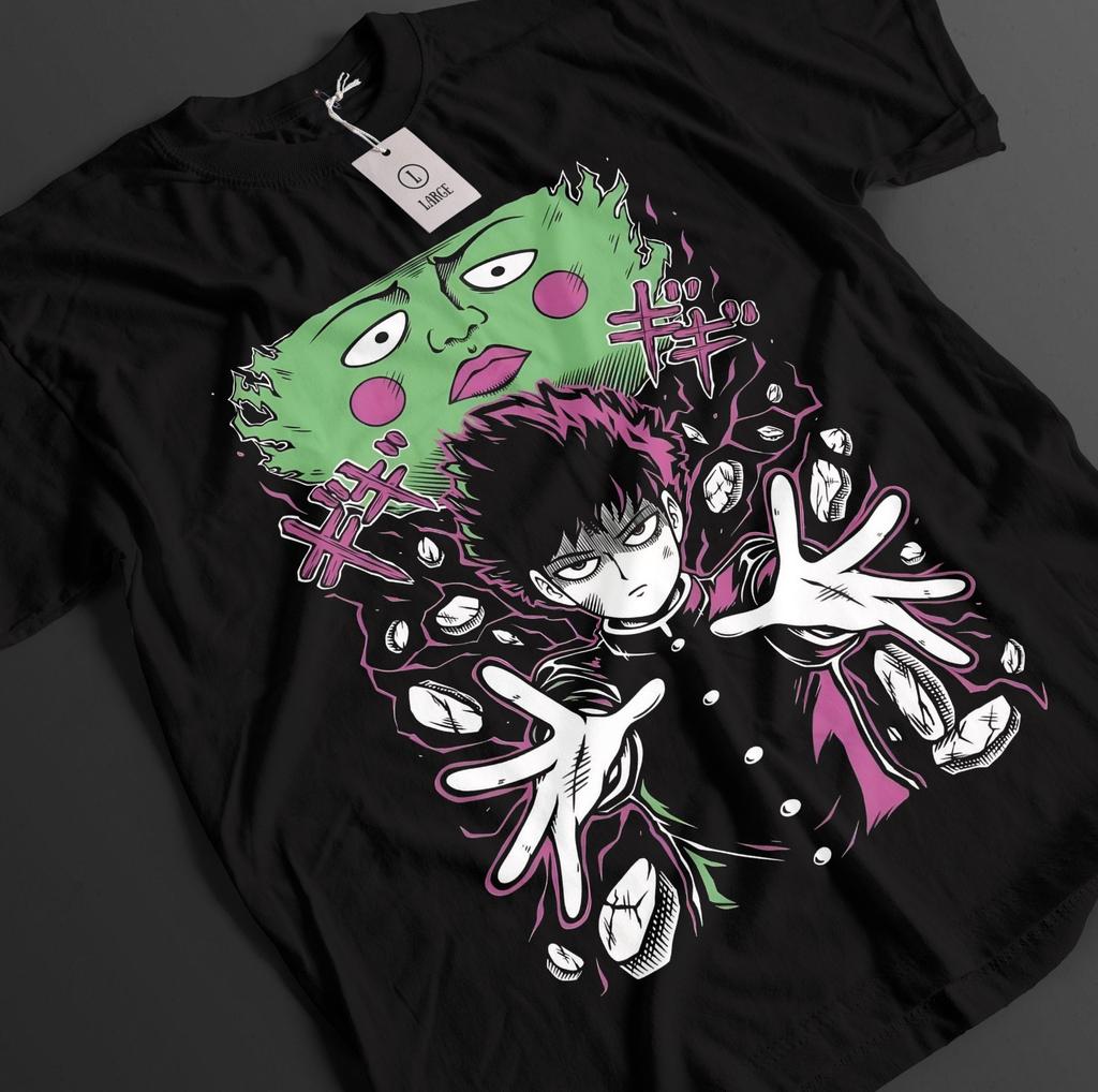 Mob Psycho 100 Shirt Shigeo Kageyama Tshirt Reigen TShirt Ritsu Teru Anime Tee