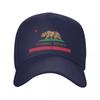 Custom Bear California Republic Flag Baseball Cap Sports Unisex Womens Adjustable Dad Hat Autumn Snapback Hats