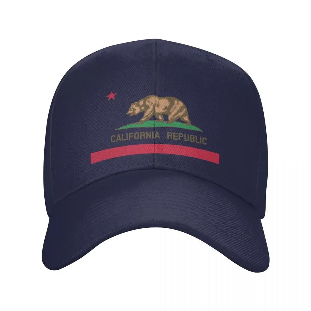 Custom Bear California Republic Flag Baseball Cap Sports Unisex Womens Adjustable Dad Hat Autumn Snapback Hats