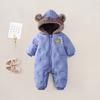 Tuta Intera in Cotone Unisex per Neonati con Fodera in Pile, Abbigliamento da Esterno con Piedi per Bambini e Bambine.
