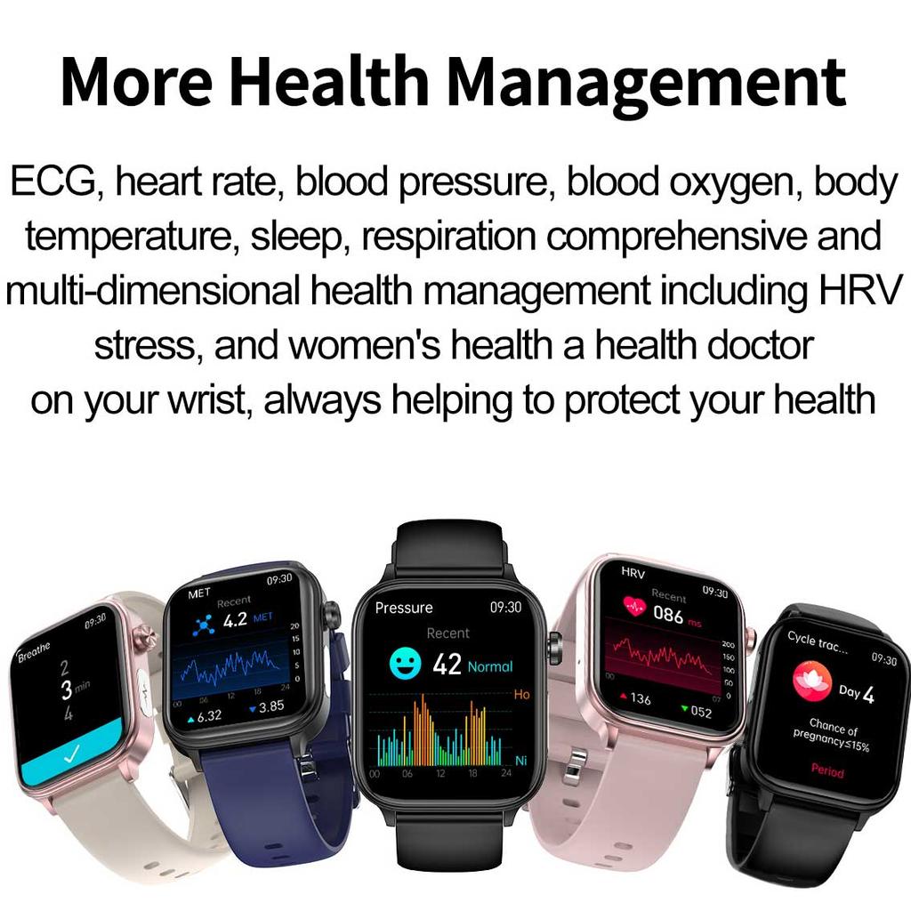 2025 New ECG+PPG Smart Watch Women Heart Rate Blood Lipid Uric Acid Women Menstrual Health Tracker Smartwatches For Android iOS