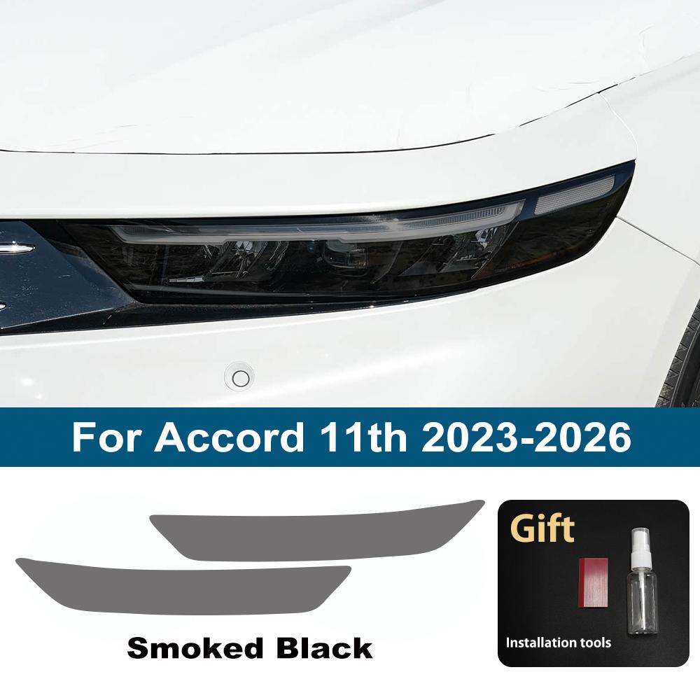 For Honda CR-V/HR-V/Vezel/Civic/Accord/Fit/Jazz/Pilot TPU Headlight Protective Film Smoke Black Anti-Scratch Vinyl Wrap Cover