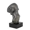 Bedlington Terrier, Rothbury Terrier, Rodbery Terrier - Figurine On Marble, Covered with Silver Metal, Handmade, Brand Art-Dog