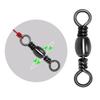 200Pcs Carbon Steel Swivels Fishing Line Connector Fishing Barrels Swivels Rolling Balls Bearing Fishing Swivels Enduring