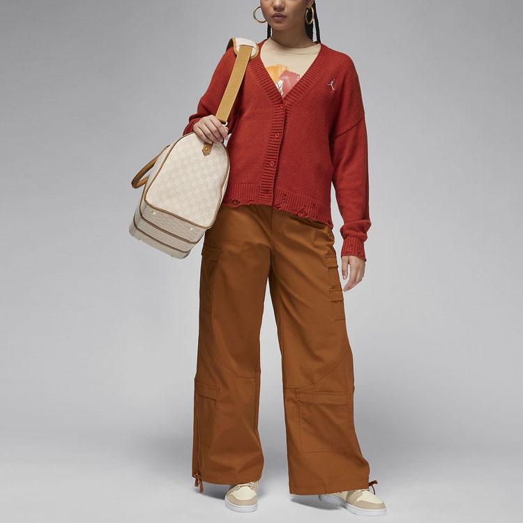 Jordan Année du Dragon Série CNY AH23 Pull Cardigan Ample avec Logo Uni Femmes Tops Rouge FN5363-615