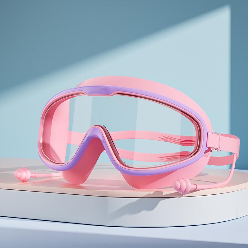 HD Waterproof Anti-Fog Goggles for Adults & Kids, Stylish Large-Frame Professional Diving Eyewear