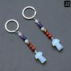 Key Chains Plant Jewelry Mushroom Shape Stone Alloy Material Key Rings for Keys