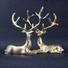Elk pure brass ornament home office desktop tea pet Elk ornament brass handicraft decoration