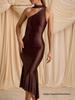 Summer European & American Style Backless Evening Gown - Fashionable & Sexy Women's Long Dress