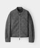 Indust Washed Leather Biker Jacket_Charcoal