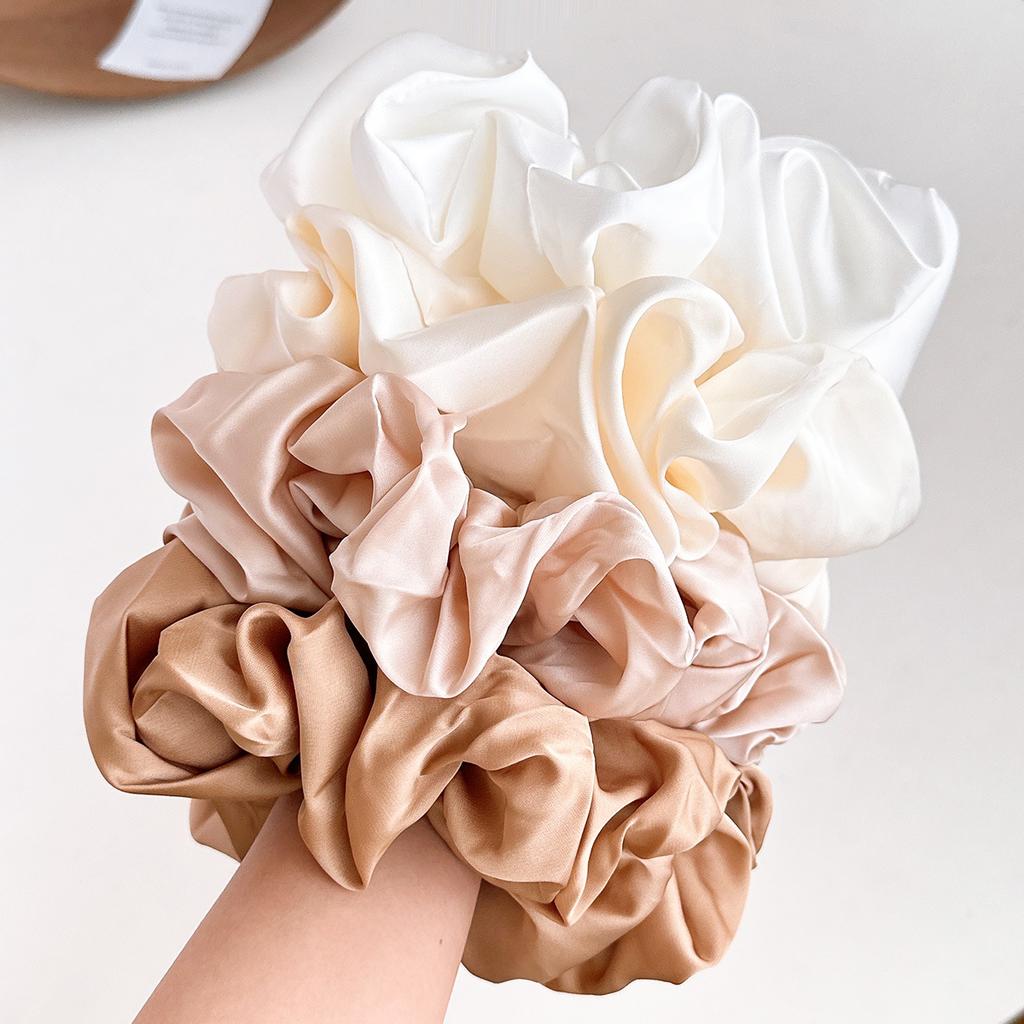 1 Stück Extra Große Flauschige Hochelastische Weiche Seidige Lässige Mode Scrunchies für Frauen Mädchen Haarbänder Accessoires