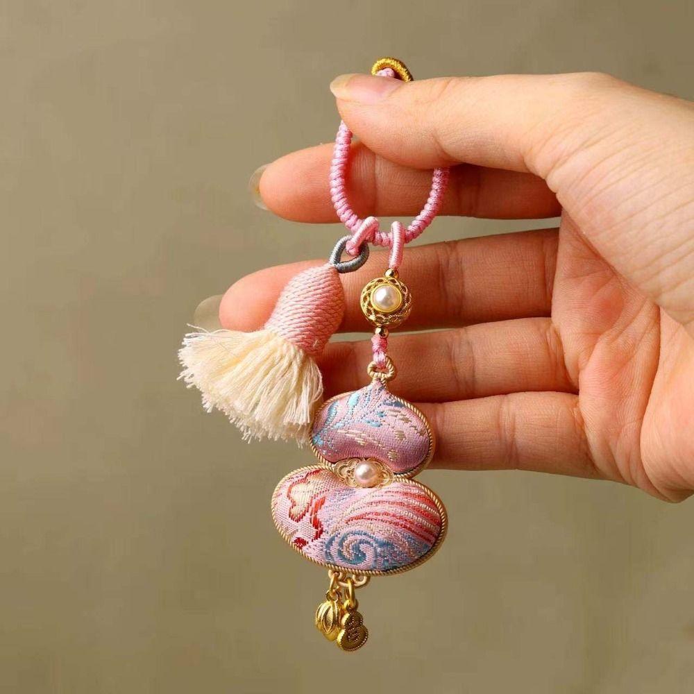 Blessing Brocade Gourd Pendant Good Luck Hanging Ornaments Spring Festival Gourd Key-chain  Gifts